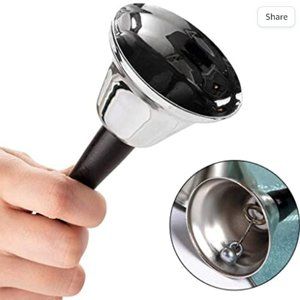 Hand Bells for Adults Aulufft 15Pcs Hand Bells Silver Steel Service with Black W